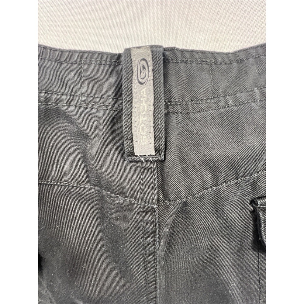 Gotcha Cargo Shorts Men's 38 Waist Black Chino 11 inch Inseam Vintage - Picture 13 of 14